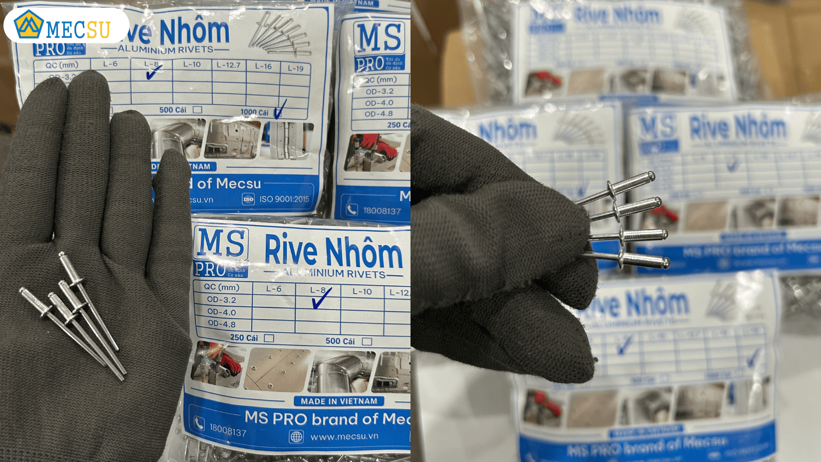 rivet nhôm od3.2mm mecsu